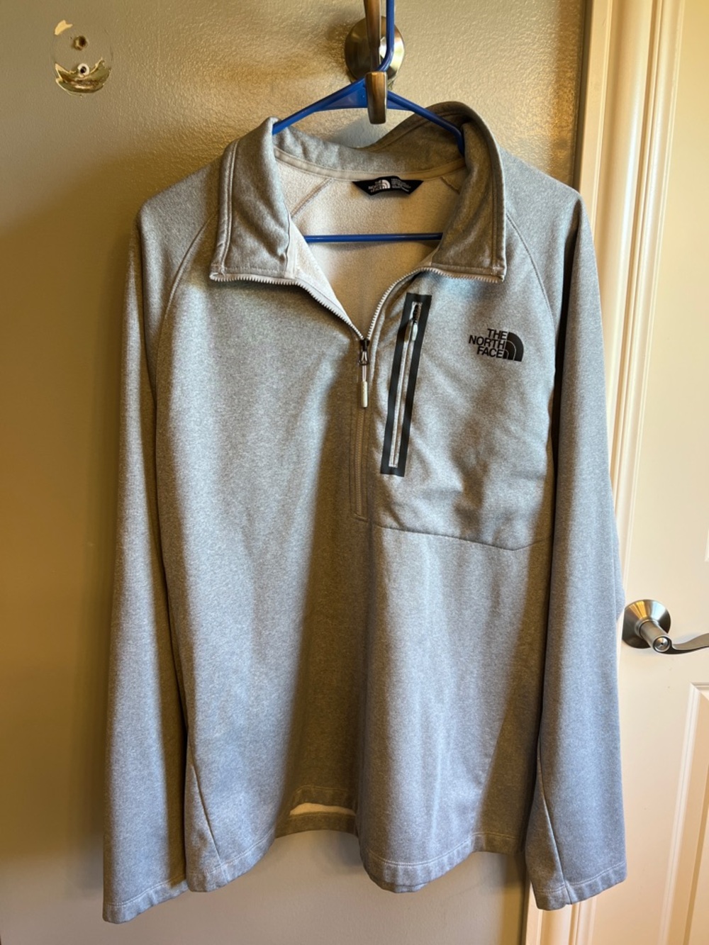 The North Face Light Gray Half-Zip Fleece Pullover